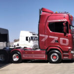 Red truck artwork